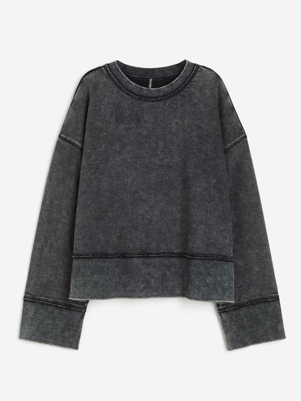 H&M Black Oversized Sweatshirt